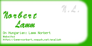 norbert lamm business card